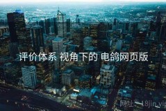 评价体系 视角下的 电鸽网页版