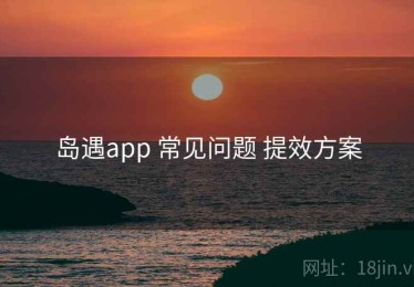 岛遇app 常见问题 提效方案
