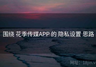 围绕 花季传媒APP 的 隐私设置 思路